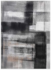 Tapis Moderne Design Anthracite et Taupe - Nova