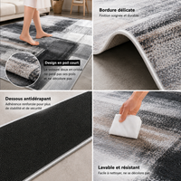 Tapis Moderne Design Anthracite et Taupe - Nova