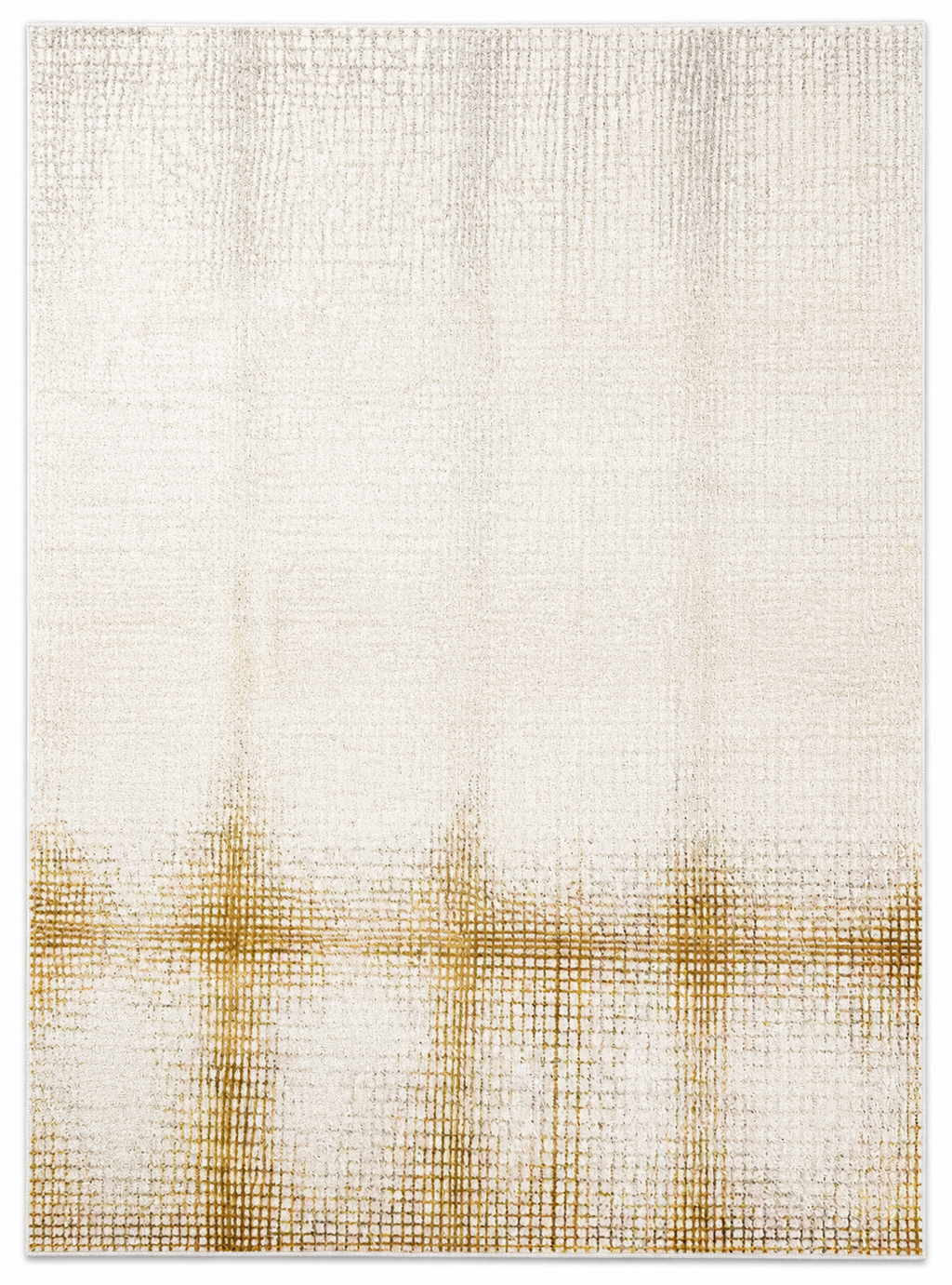 Tapis Moderne Design Ivoire et Or - Aurora