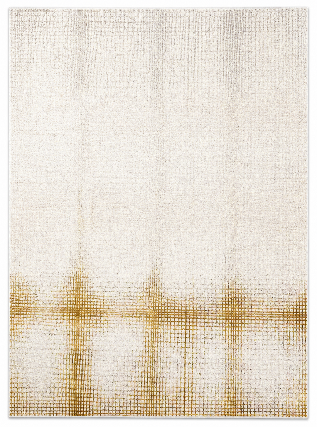 Tapis Moderne Design Ivoire et Or - Aurora