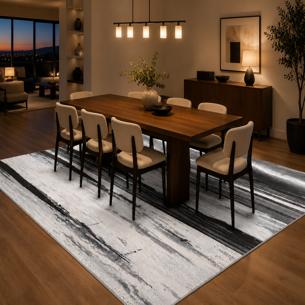 Tapis Moderne Design Noir et Blanc - Onyx