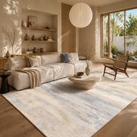Tapis Moderne Design Bleu ciel et Ivoire - Azur