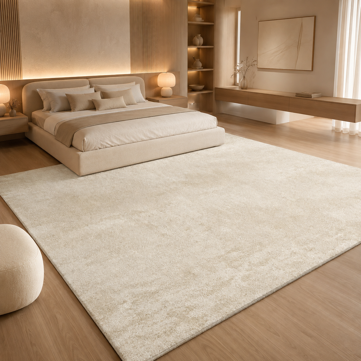 Tapis Scandinave Crème et Ivoire - Pure