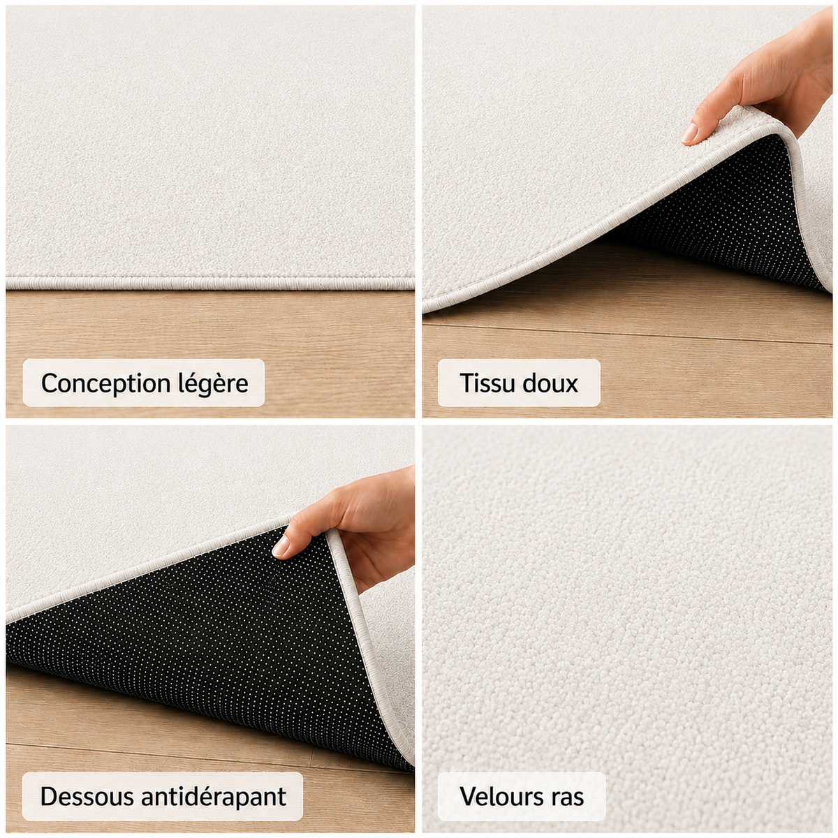 Tapis Uni Ivoire - Lys
