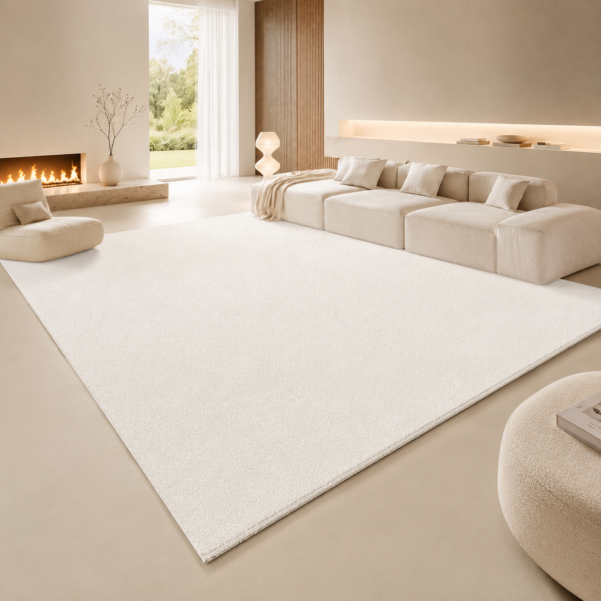 Tapis Uni Ivoire - Lys