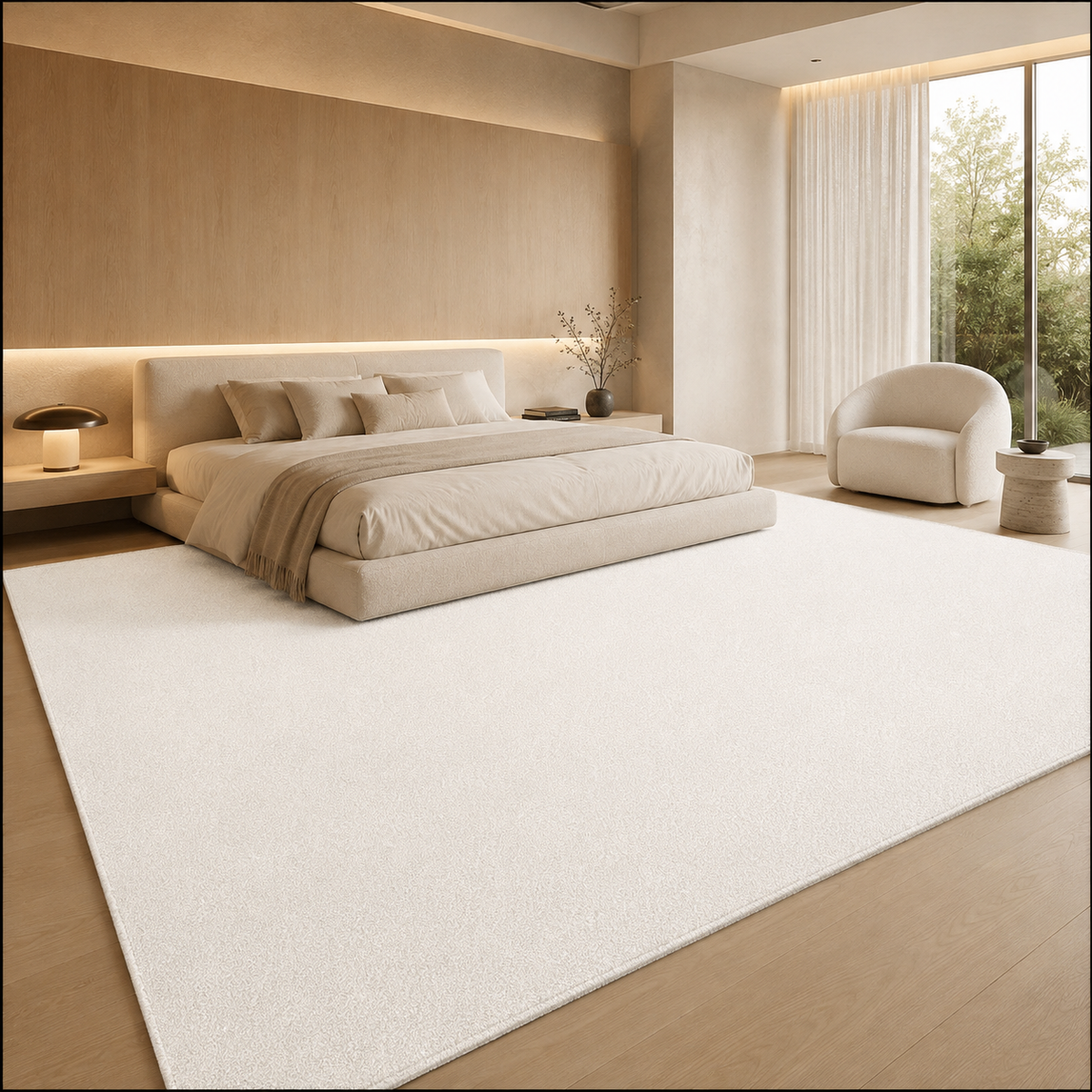 Tapis Uni Ivoire - Lys