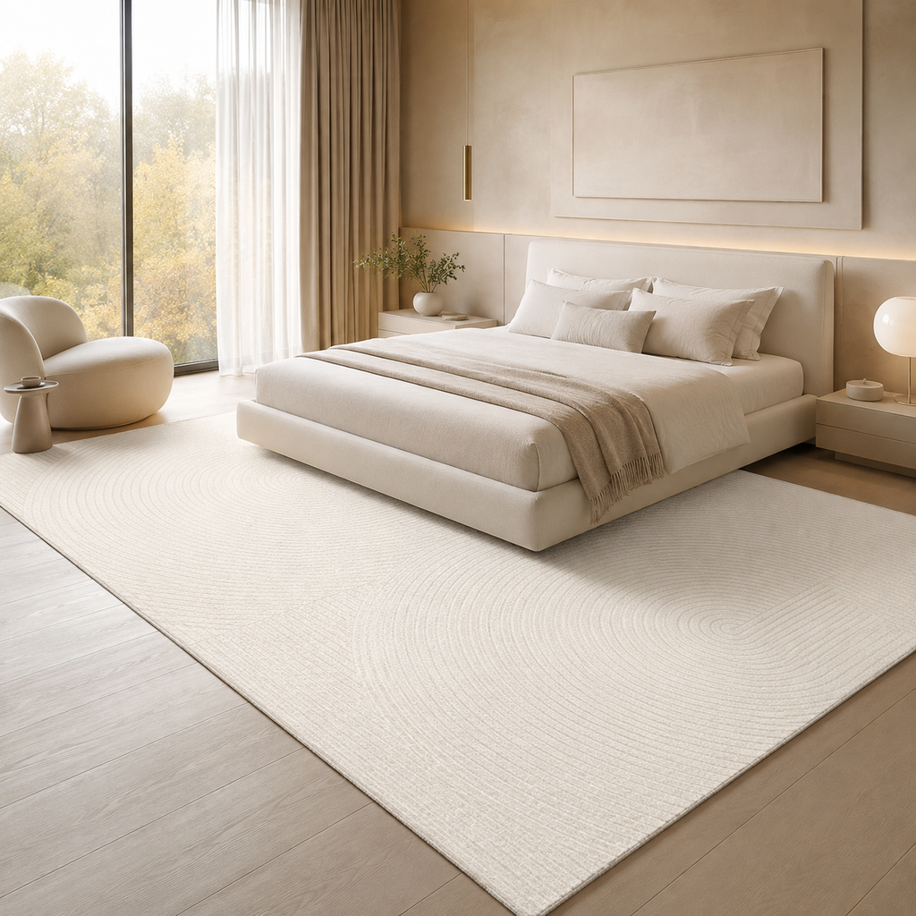 Tapis Scandinave Ivoire - Onde