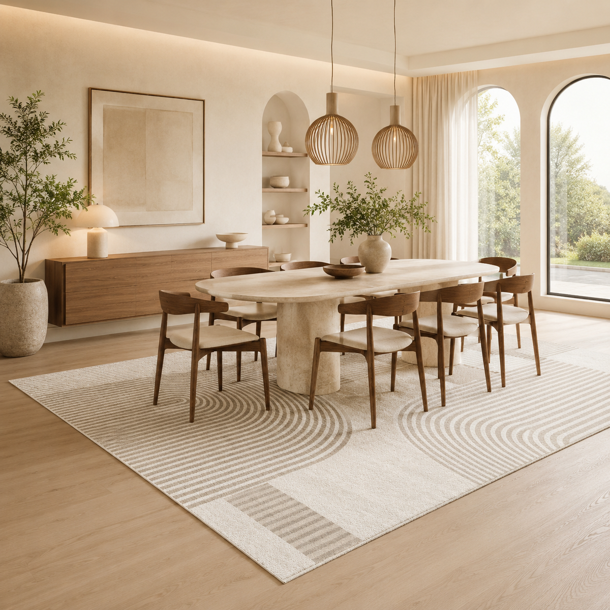 Tapis Scandinave Ivoire et Beige - Arche