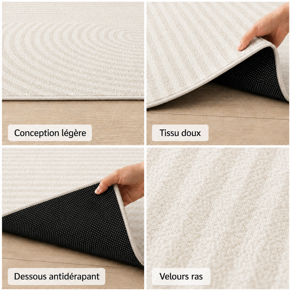 Tapis Scandinave Ivoire et Beige - Arc