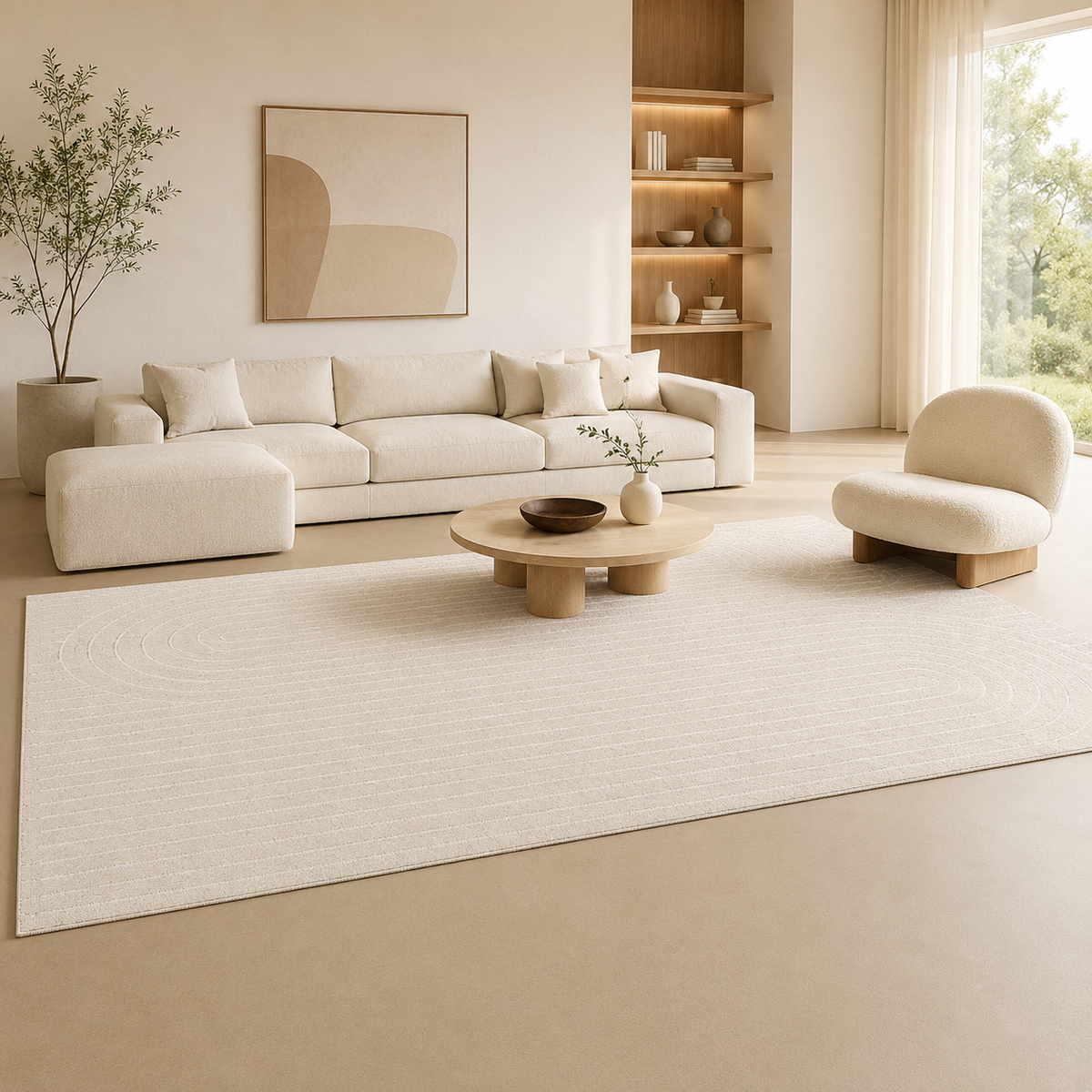 Tapis Scandinave Crème - Sora