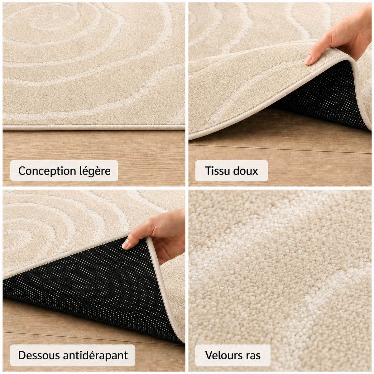 Tapis Scandinave Crème - Cocon