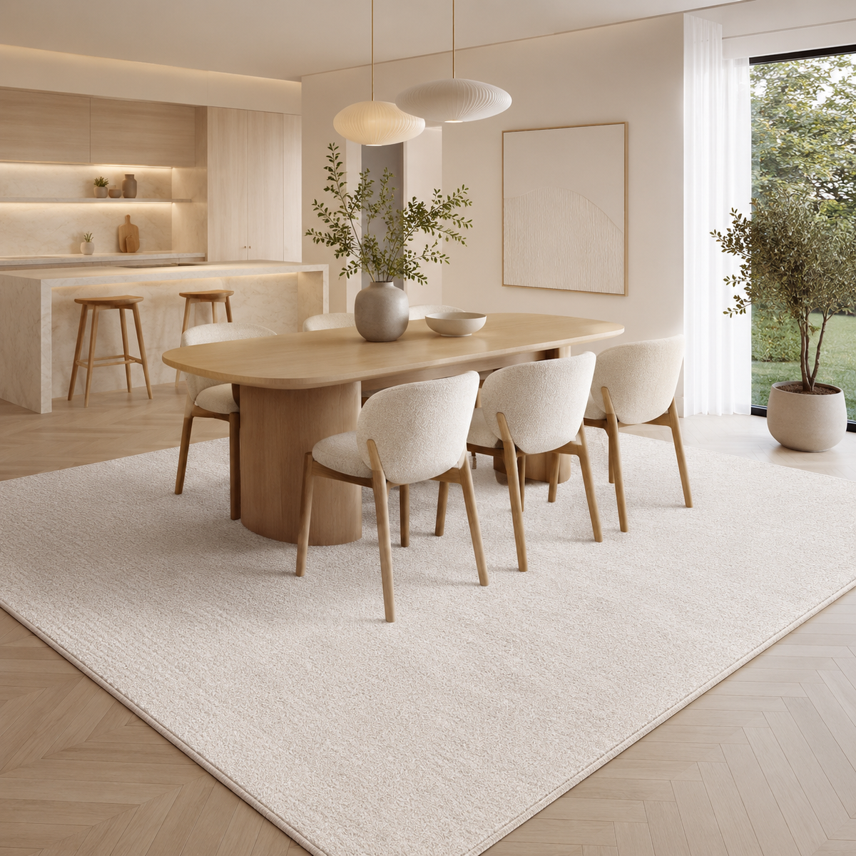 Tapis Uni Crème - Naya