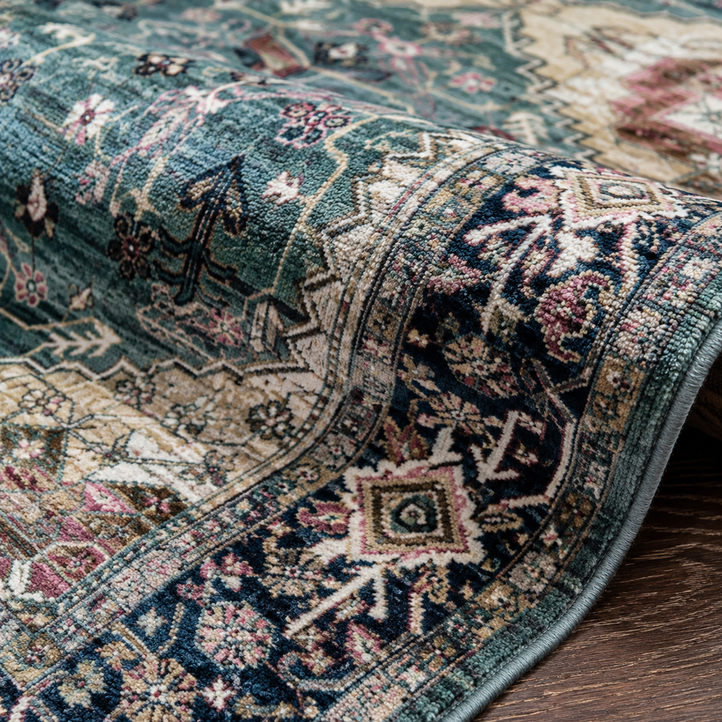 Tapis Oriental Bleu et Vert - Atlas