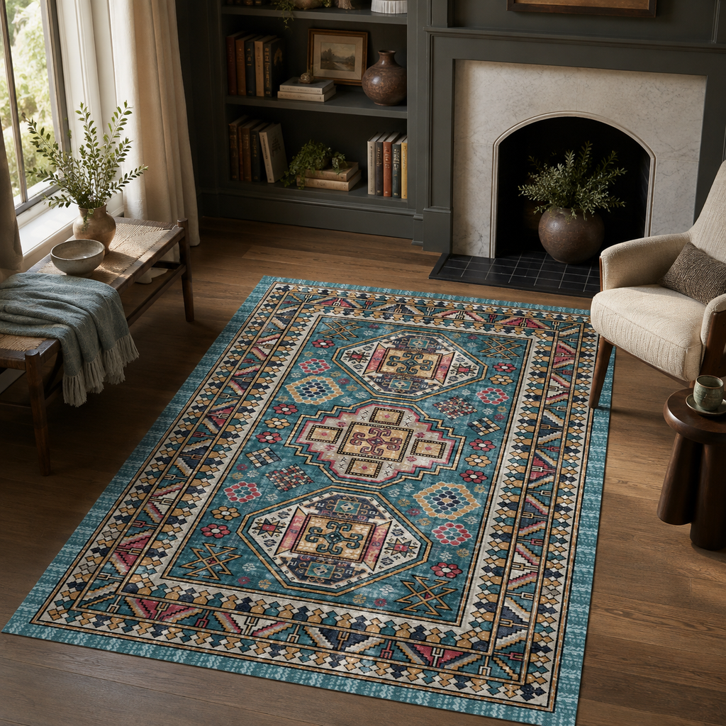 Tapis Oriental Bleu - Azur