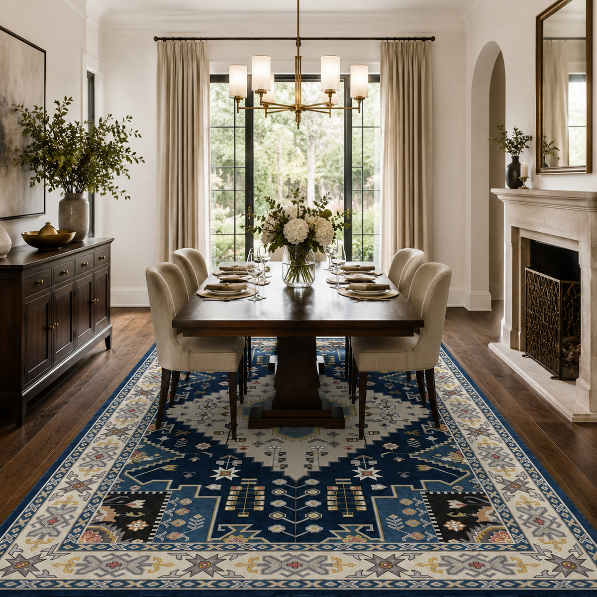 Tapis Oriental Bleu - Nadir