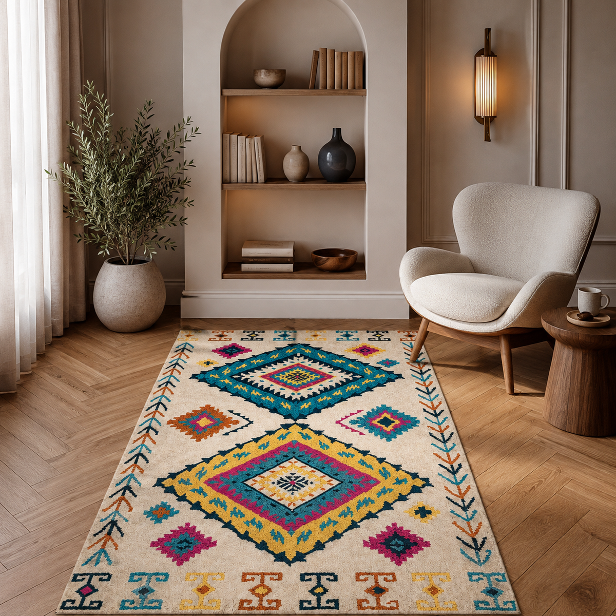 Tapis Berbère Multicolore - Yasmin