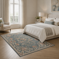 Tapis Oriental Bleu Gris - Yasmina