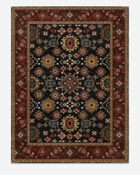 Tapis Oriental Rouge et Noir - Kaysan