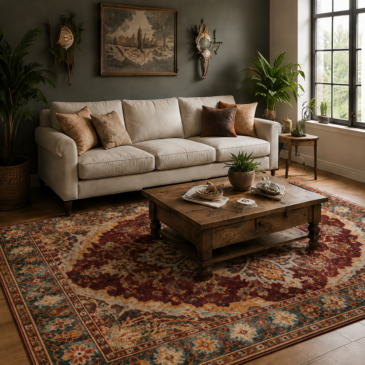 Tapis Oriental Bordeaux - Farah