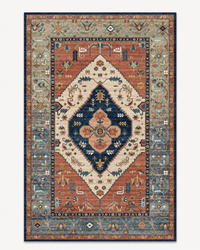 Tapis Oriental Terracotta Bleu - Rayan
