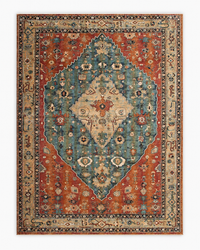 Tapis Oriental Bleu Terracotta - Nadir