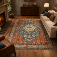 Tapis Oriental Bleu Terracotta - Nadir