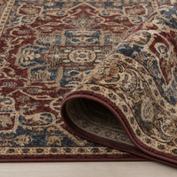 Tapis Oriental Bordeaux et Bleu - Iskandar