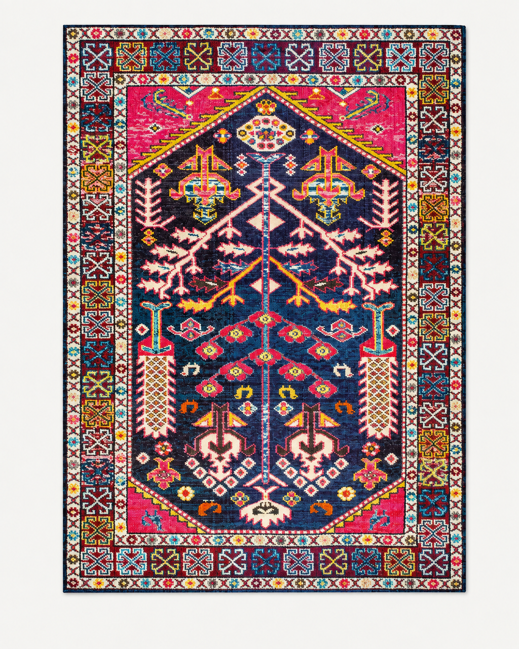 Tapis Oriental Bleu Multicolore - Darya
