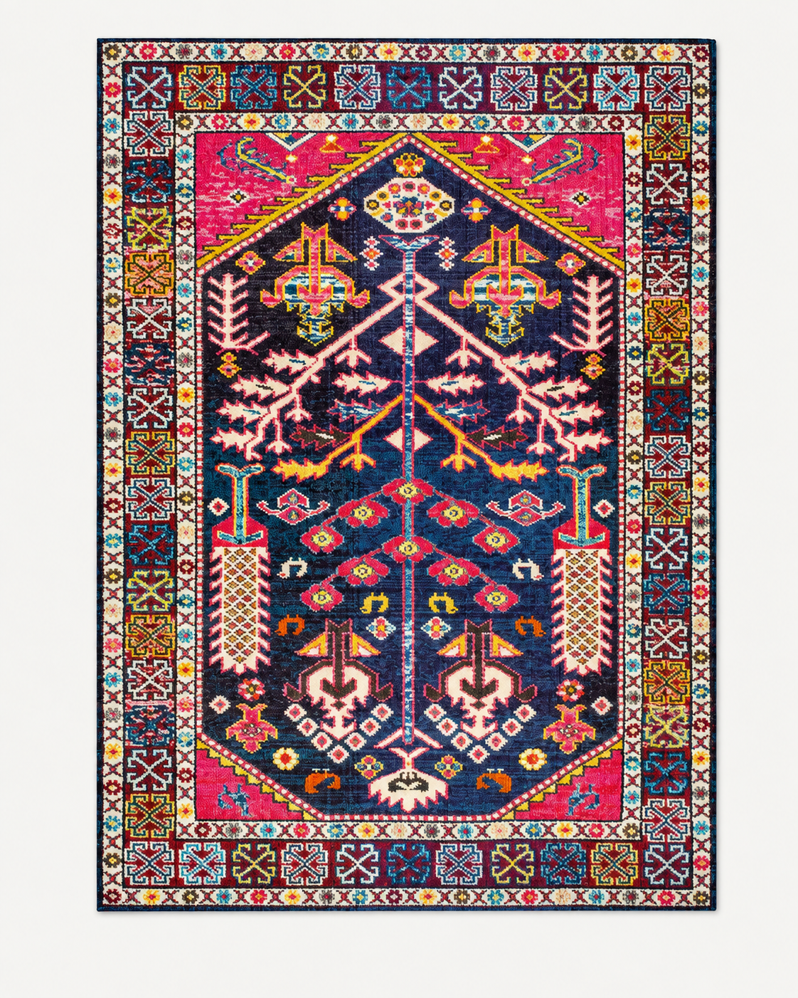 Tapis Oriental Bleu Multicolore - Darya