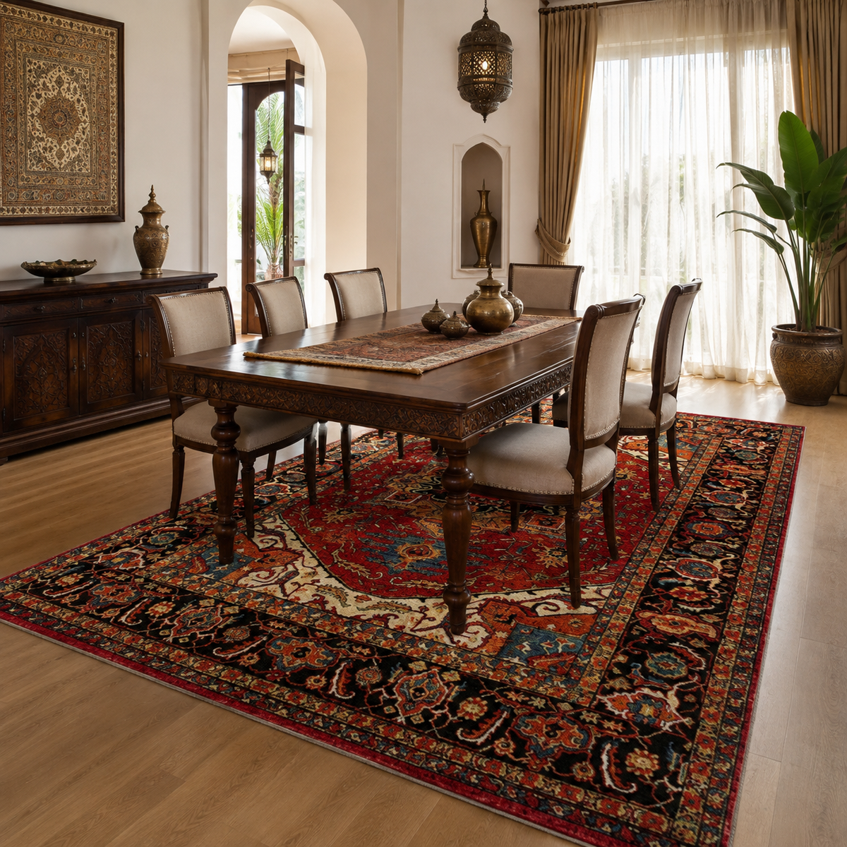 Tapis Oriental Rouge Terracotta - Rami