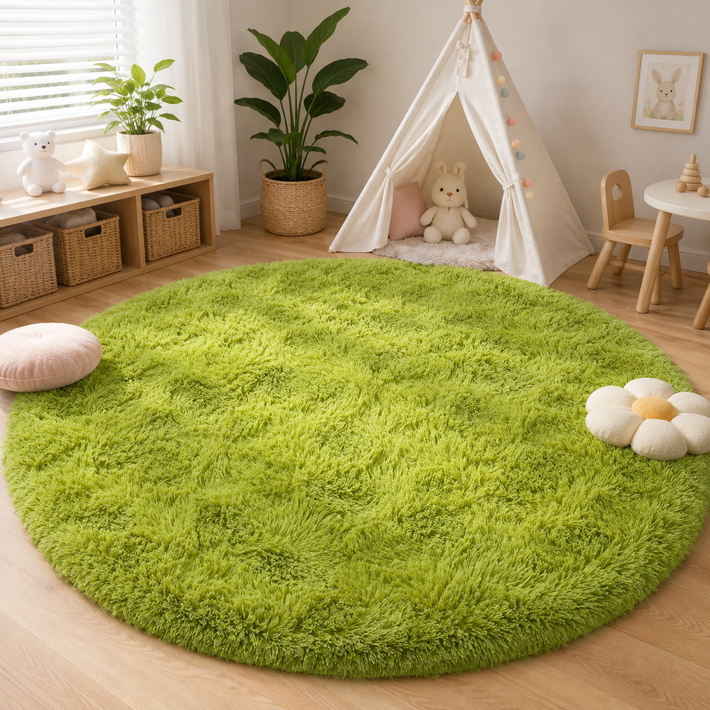 Tapis Shaggy / Poils long Rond - Noma