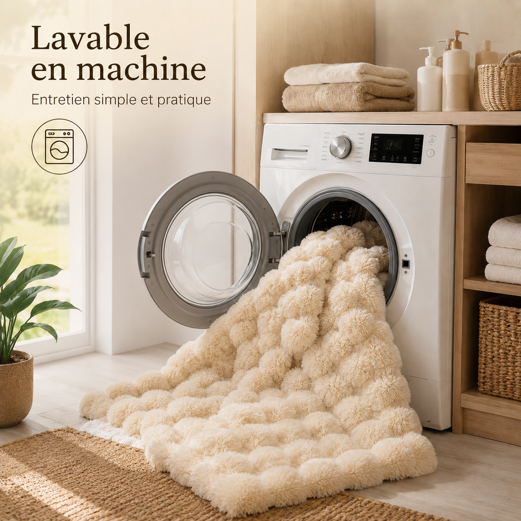 Tapis Shaggy / Poils long Rond - Elara
