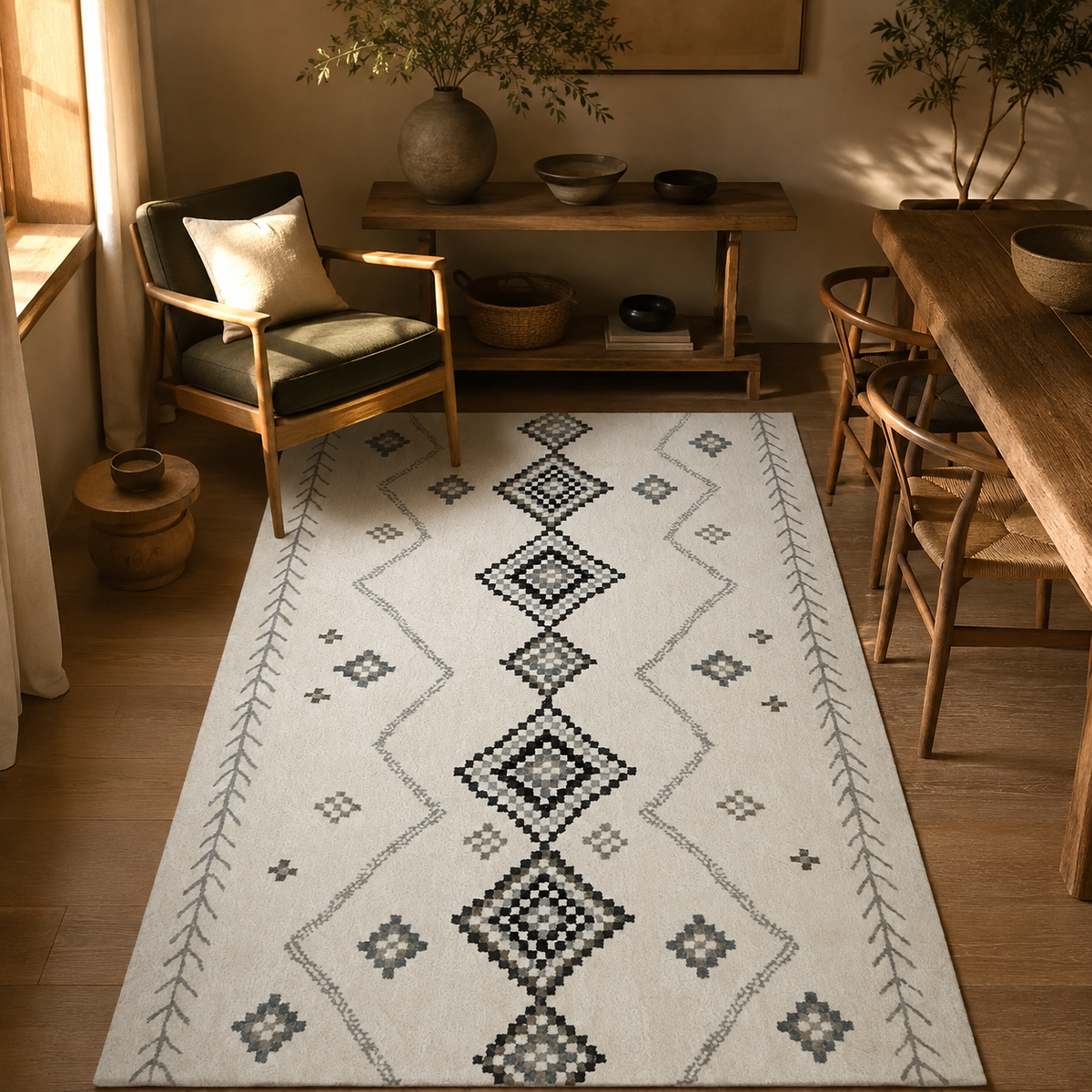 Tapis Berbère Crème - Taza