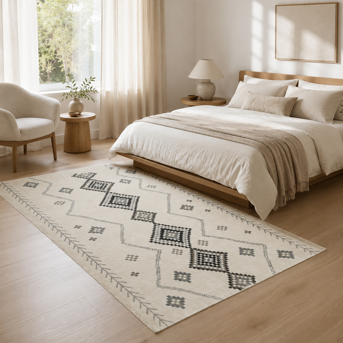 Tapis Berbère Crème - Taza