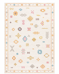 Tapis Berbère Crème Multicolore - Ourika