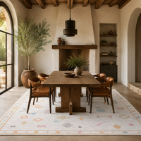 Tapis Berbère Crème Multicolore - Ourika