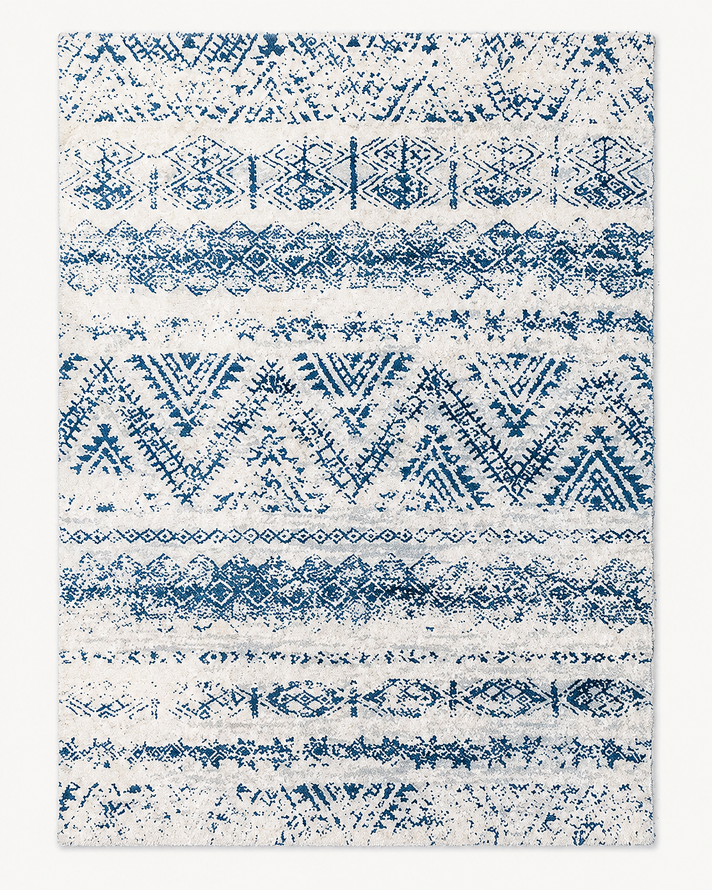 Tapis Berbère Ivoire et Bleu - Essa