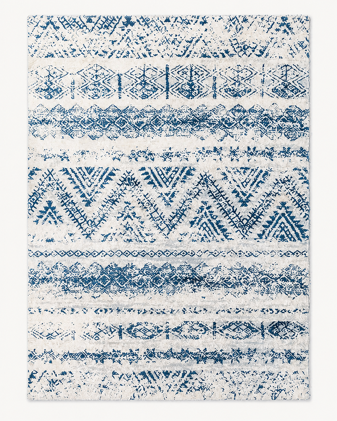 Tapis Berbère Ivoire et Bleu - Essa