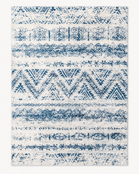 Tapis Berbère Ivoire et Bleu - Essa