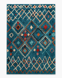 Tapis Berbère Bleu Multicolore - Massa