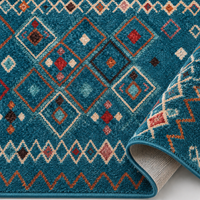 Tapis Berbère Bleu Multicolore - Massa