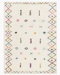 Tapis Berbère Crème Multicolore - Noura