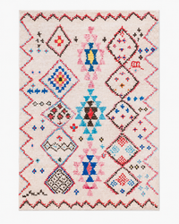 Tapis Berbère Crème Multicolore - Todra