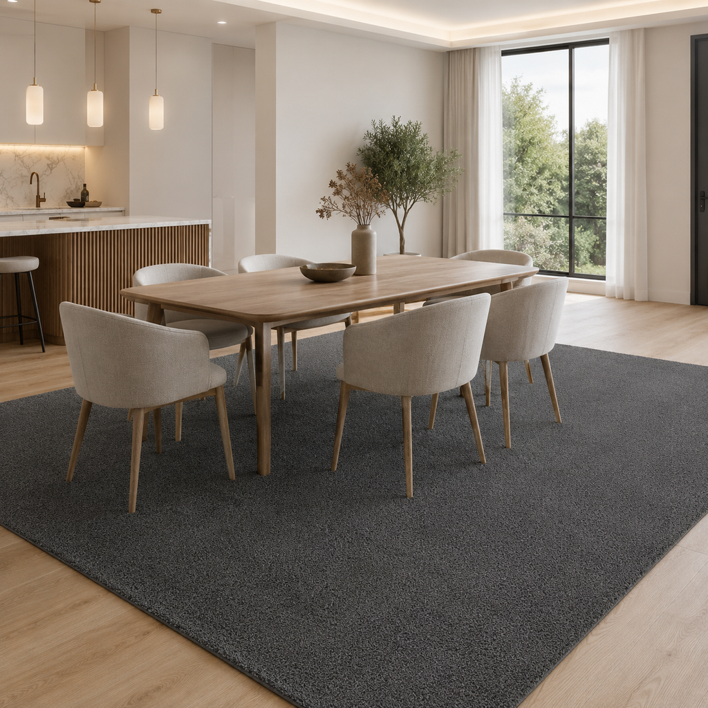 Tapis Uni Gris Anthracite - Soren