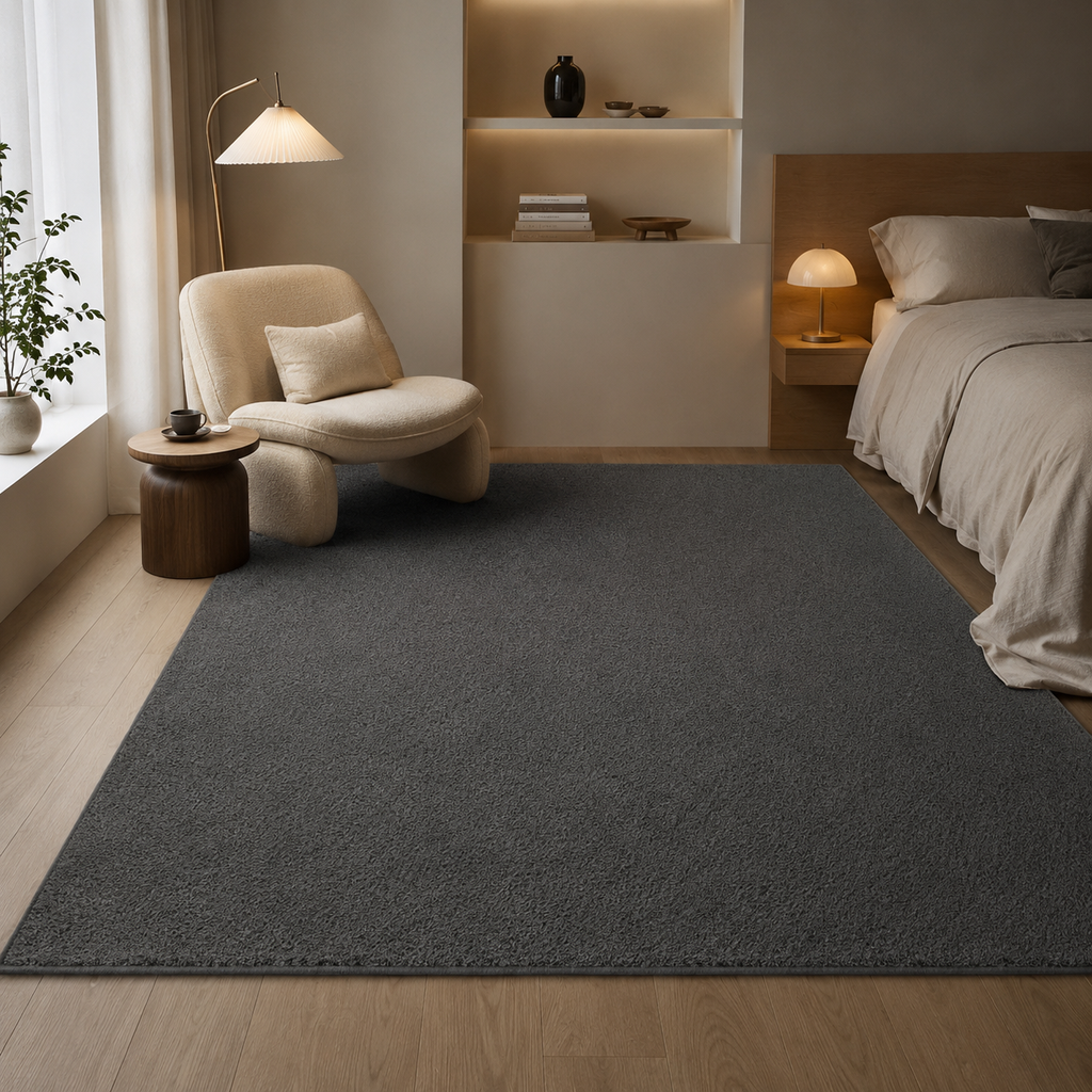 Tapis Uni Gris Anthracite - Soren