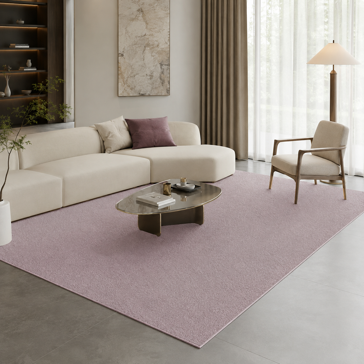 Tapis Uni Violet - Lina