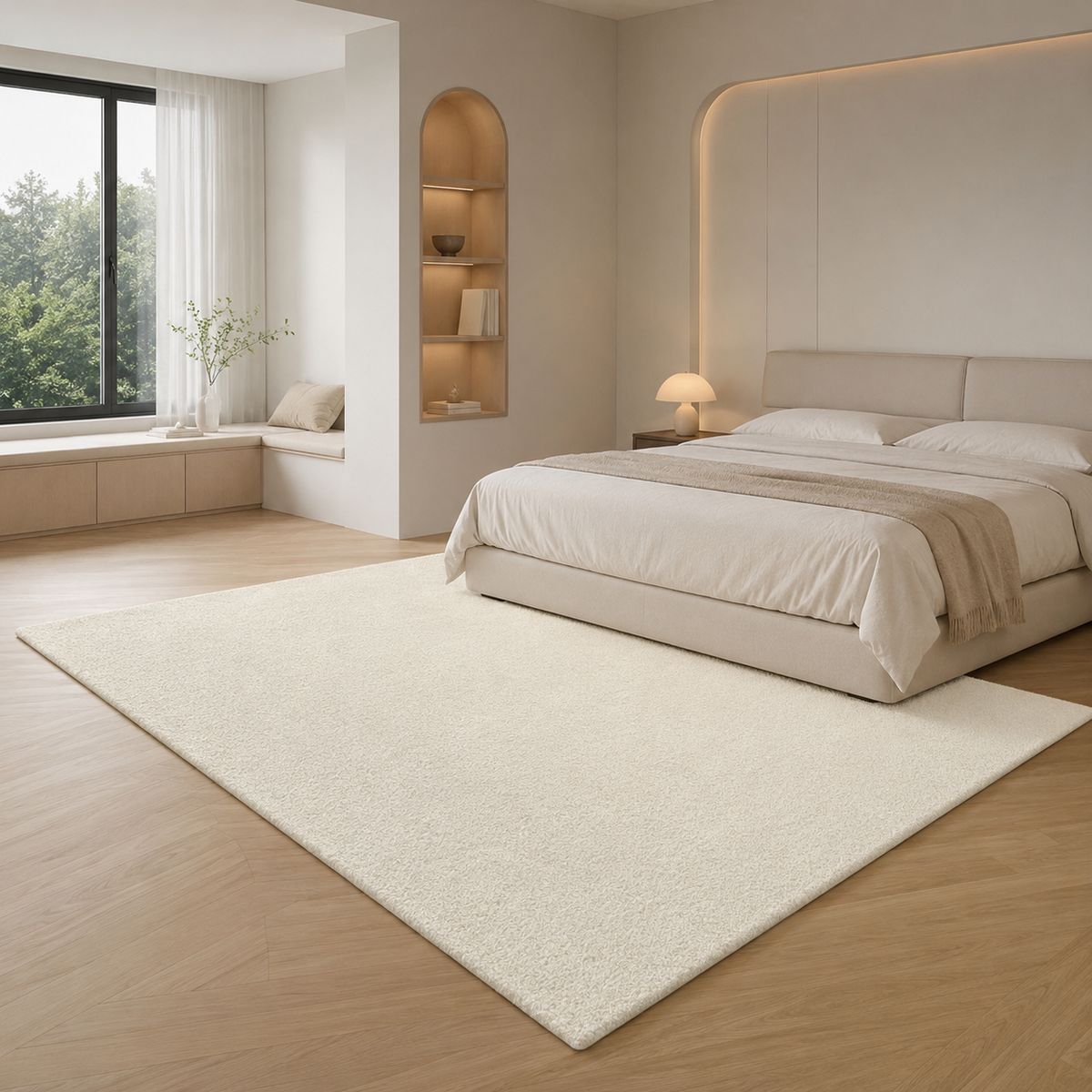Tapis Uni Ivoire - Nora