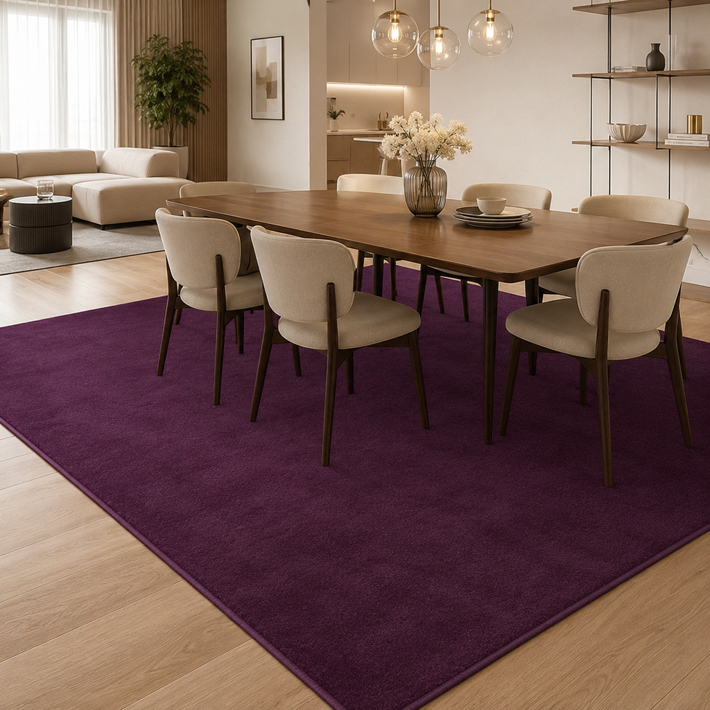 Tapis Uni Pourpre - Zayna