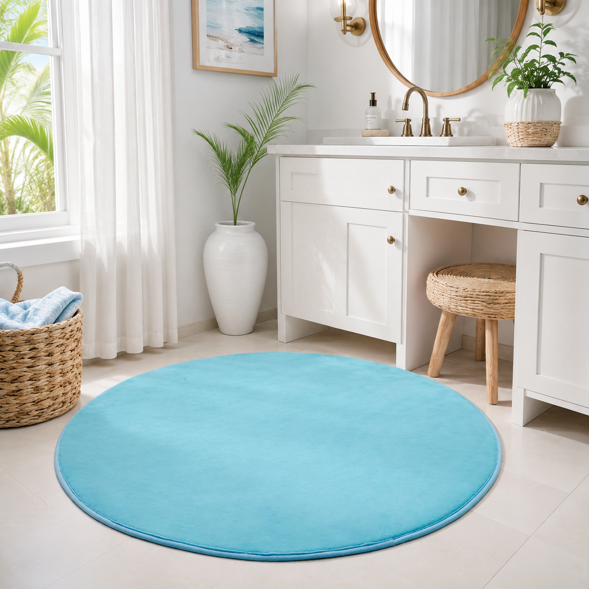 Tapis Uni Rond - Luma