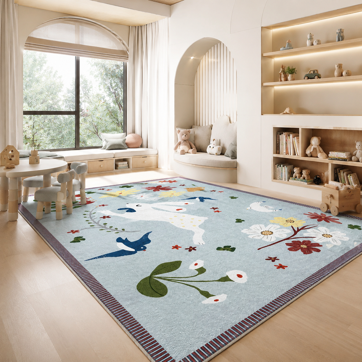 Tapis Enfant Bleu Ciel - Poppy